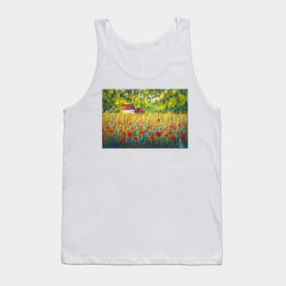 Countryside poppy field Tank Top